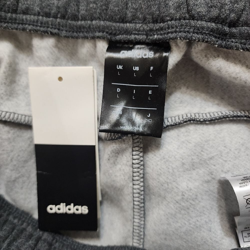NWT Adidas Dark Gray & Black Sweatpants (L) - Picture 5 of 5